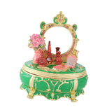 Maxbell Enamel Jewelry Box Display Jewelry Storage Case for Desktop Bracelet Pendant Green