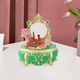 Maxbell Enamel Jewelry Box Display Jewelry Storage Case for Desktop Bracelet Pendant Green