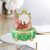 Maxbell Enamel Jewelry Box Display Jewelry Storage Case for Desktop Bracelet Pendant Green