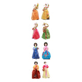 Maxbell Korean Hanbok Doll Cute 12 inch Female Statue for Home Office Tabletop Decor Style A