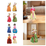 Maxbell Korean Hanbok Doll Cute 12 inch Female Statue for Home Office Tabletop Decor Style A