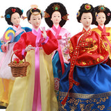 Maxbell Korean Hanbok Doll Cute 12 inch Female Statue for Home Office Tabletop Decor Style A