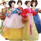 Maxbell Korean Hanbok Doll Cute 12 inch Female Statue for Home Office Tabletop Decor Style A