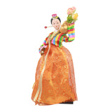 Maxbell Korean Hanbok Doll Cute 12 inch Female Statue for Home Office Tabletop Decor Style A