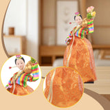 Maxbell Korean Hanbok Doll Cute 12 inch Female Statue for Home Office Tabletop Decor Style A