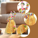Maxbell Korean Hanbok Doll Cute 12 inch Female Statue for Home Office Tabletop Decor Style B