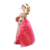 Maxbell Korean Hanbok Doll Cute 12 inch Female Statue for Home Office Tabletop Decor Style C