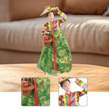Maxbell Korean Hanbok Doll Cute 12 inch Female Statue for Home Office Tabletop Decor Style D