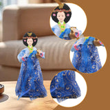 Maxbell Korean Hanbok Doll Cute 12 inch Female Statue for Home Office Tabletop Decor Style E