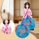Maxbell Korean Hanbok Doll Cute 12 inch Female Statue for Home Office Tabletop Decor Style F