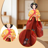 Maxbell Korean Hanbok Doll Cute 12 inch Female Statue for Home Office Tabletop Decor Style G