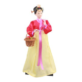 Maxbell Korean Hanbok Doll Cute 12 inch Female Statue for Home Office Tabletop Decor Style H