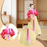 Maxbell Korean Hanbok Doll Cute 12 inch Female Statue for Home Office Tabletop Decor Style H