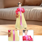 Maxbell Korean Hanbok Doll Cute 12 inch Female Statue for Home Office Tabletop Decor Style H