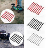 Maxbell 8Pcs RC Car Chassis Fixing Rod Easy to Install Repair DIY for 1/12 H12Y H12P Red