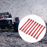 Maxbell 8Pcs RC Car Chassis Fixing Rod Easy to Install Repair DIY for 1/12 H12Y H12P Red