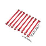 Maxbell 8Pcs RC Car Chassis Fixing Rod Easy to Install Repair DIY for 1/12 H12Y H12P Red