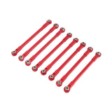 Maxbell 8Pcs RC Car Chassis Fixing Rod Easy to Install Repair DIY for 1/12 H12Y H12P Red