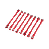 Maxbell 8Pcs RC Car Chassis Fixing Rod Easy to Install Repair DIY for 1/12 H12Y H12P Red