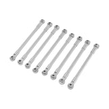 Maxbell 8Pcs RC Car Chassis Fixing Rod Easy to Install Repair DIY for 1/12 H12Y H12P Silver