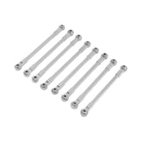 Maxbell 8Pcs RC Car Chassis Fixing Rod Easy to Install Repair DIY for 1/12 H12Y H12P Silver
