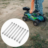 Maxbell 8Pcs RC Car Chassis Fixing Rod Easy to Install Repair DIY for 1/12 H12Y H12P Silver