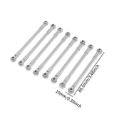 Maxbell 8Pcs RC Car Chassis Fixing Rod Easy to Install Repair DIY for 1/12 H12Y H12P Silver