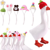 Maxbell 6Pcs Mini Knitting Hats Goose Decor Accessories Small Desk Goose Outfits