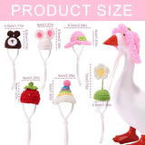 Maxbell 6Pcs Mini Knitting Hats Goose Decor Accessories Small Desk Goose Outfits
