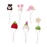 Maxbell 6Pcs Mini Knitting Hats Goose Decor Accessories Small Desk Goose Outfits