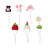 Maxbell 6Pcs Mini Knitting Hats Goose Decor Accessories Small Desk Goose Outfits