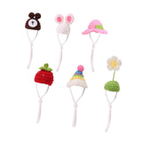 Maxbell 6Pcs Mini Knitting Hats Goose Decor Accessories Small Desk Goose Outfits