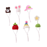 Maxbell 6Pcs Mini Knitting Hats Goose Decor Accessories Small Desk Goose Outfits