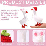 Maxbell 6Pcs Mini Knitting Hats Goose Decor Accessories Small Desk Goose Outfits