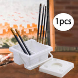 Maxbell Paint Brush Basin Teacher Portable Home Studio Paint Brush Holder Organizer