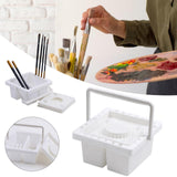 Maxbell Paint Brush Basin Teacher Portable Home Studio Paint Brush Holder Organizer