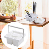Maxbell Paint Brush Basin Teacher Portable Home Studio Paint Brush Holder Organizer