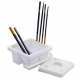 Maxbell Paint Brush Basin Teacher Portable Home Studio Paint Brush Holder Organizer