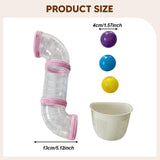 Busy Board DIY Accessories Pipe Sensory Board Parts for Girls Boys Baby Kids light pink 43cm