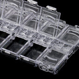 Maxbell Maxbell Empty Storage Container Box Case for Nail Art Tips Rhinestone  Clear