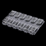 Maxbell Maxbell Empty Storage Container Box Case for Nail Art Tips Rhinestone  Clear