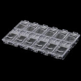 Maxbell Maxbell Empty Storage Container Box Case for Nail Art Tips Rhinestone  Clear