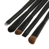 Maxbell Maxbell Pro 5pieces Makeup Cosmetic Foundation Eyeshadow Eyebrow Eyeliner Lip Blending Brushes Set with Organizer Tube Compact Size