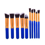 Maxbell Maxbell 10 Pieces Makeup Beauty Brush Kit Face Foundation Blush Powder Contour Bronzer Eyeshadow Eyebrow Eyeliner Lip Eye Brushes Set