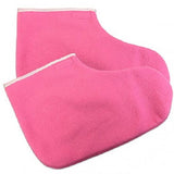 Maxbell Maxbell 1 Pair Reusable Pink Thermal Cloth Insulated Booties for Paraffin Wax Heat Therapy Spa Treatments/Self Tanning