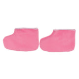 Maxbell Maxbell 1 Pair Reusable Pink Thermal Cloth Insulated Booties for Paraffin Wax Heat Therapy Spa Treatments/Self Tanning