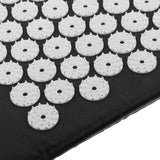 Maxbell Lightweight Portable Acupressure Mat And Pillow Set for Back Head Hips Neck Pain Relief Muscle Relaxation Black - Aladdin Shoppers