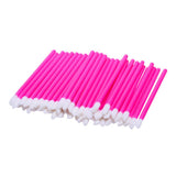Maxbell Maxbell Lot 50 Disposable Lip Gloss Brush + Lot 12 Aluminum Round Tins Container 10g