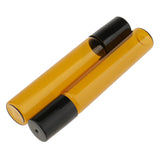 Maxbell Maxbell 10 ml (1/3 fl oz) Gold Glass Essential Oil Gel Roll On Bottles - Pack of 6+1
