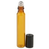 Maxbell Maxbell 10 ml (1/3 fl oz) Gold Glass Essential Oil Gel Roll On Bottles - Pack of 6+1